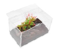 Garneck Acrylic Reptile Breeding Box with Accessories Clear Terrarium Cage for Small Reptiles Snakes Frogs and Tarantulas Durable High Temperature Resistant Habitat