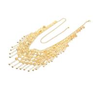 Garneck Adjustable Ethnic Belly Dance Belt with Tassel Layers and Vintage Coin Pendants Multilayer Waist Chain Jewelry for Women Fade Resistant Metal Accessory for Boho and Modern Styles