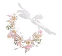 Garneck Adjustable Faux Pearl Flower Butterfly Bridal Hair Accessory Lightweight Wedding Headband for Brides Romantic Floral Hairband for Stylish Bridal Hairstyles