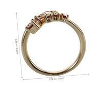 Garneck Adjustable Geometric Ring for Women with Micropaved Cubic Zirconia Lightweight Comfortable Floral Design Elegant Nature Inspired Jewelry Chic Minimalist Statement Band