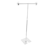 Garneck Adjustable Mini Photography Backdrop Stand 17.5x5.3in Stainless Steel Small Background Frame Lightweight Portable Projector Shelf Foldable Still Life Photo Support