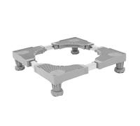 Garneck Adjustable Washing Machine Stand with Anti-vibration Pedestal, Universal Appliance Base Shelf with Stainless Steel Frame and Brake Wheels for Laundry Machines and Refrigerators