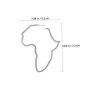 Garneck African Map Ear Studs for Women Stylish Lightweight Hollow Statement Earrings Hypoallergenic Silver Tone Jewelry Versatile Teens and Adults Accessory for Everyday Wear