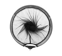 Garneck Aluminum Alloy Fishing Net Head Rustproof Lightweight Frame Screw Joint Design for Easy Installation Black Coarse Mesh for Catch and Release Fishing