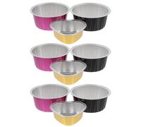 Garneck Aluminum Foil Wax Melting Bowls Sturdy Containers Large Capacity 6pcs Wax Heater Accessory for Removing Hair Underarm and Nose Use