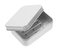 Garneck Aluminum Soap Box Bar Soap Container with Drainage Tray 150ml Travel Case for Bathroom Dormitory Home Use