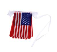 Garneck American Flag String Bunting Printed Hanging Banner for July Party Decorations Reusable Patriotic Garland for Garden Classroom and Backyard Celebration