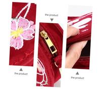 Garneck Ancient Style Embroidered Velvet Round Crossbody Bag for Women Breathable Corduroy Han Costume Pouch Antique Shoulder Bag for gift for for for for for for Packaging and Daily Use