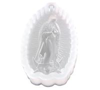 Garneck Angel Silicone Mold Epoxy DIY Mold White Mary Shaped Creative Silicone Easy to Clean for DIY Crafts