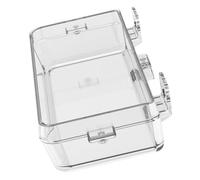 Garneck Anti-escape Reptile Feeding Bowl Large Transparent Food Water Basin with Suction Cup for Lizards Tortoises Geckos Snakes Smooth Surface Inward Curved Design Prevents Food Escape