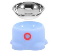Garneck Anti-spill Pet Bowl Stainless Steel Cat Feeding Dish Octopus Shape Non-slip for Healthy Diet