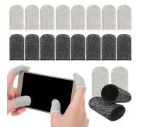 Garneck Anti-sweat Finger Sleeves Comfortable Carbon Fiber and Copper Fiber Material 40 Pcs Good Flexibility for Mobile Phone Gaming for Gaming and Learning