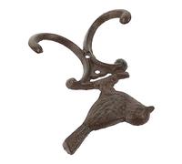 Garneck Antique Cast Iron Bird Shape Wall Hook Vintage Coat Hanger Decorative Retro Wall Mounted Hook for Towels Hats Coats Resistant Design