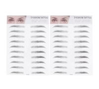 Garneck Artificial Eyebrow Stencils 2Pcs Paper Eyebrow Tool Black No to Skin No Recovery Time Beginners Women Easy Temporary Makeup Accessory for Daily Use