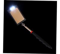 Garneck Auto Telescoping Inspection Mirror with LED Light Flexible Swivel Round Mirror for Vehicle and Car Undercarriage Checks Extendable Handle for Mechanics and Toolmakers
