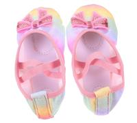 Garneck Ballet Flats with Bowknot Non Slip Dance Shoes for Lightweight Comfortable Ballet Practice Footwear for Various Dance Styles Multi
