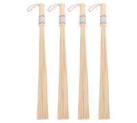 Garneck Bamboo Massage Brush 4pcs Set - Wooden Sauna Sticks for Neck and Back Tapping at Home, Aids