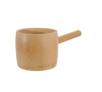 Garneck Bamboo Water Scoop with Handle Wooden Ladle for Bath Kitchen and Gardening Farmhouse Style Water Dipper for Japanese Sauna and Outdoor Watering