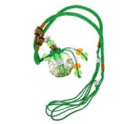 Garneck Baroque Glass Diffuser Necklace Aromatherapy Essential Oil Bottle Pendant for St Patricks Day Irish Festival Multifunctional Perfume Jewelry Gift