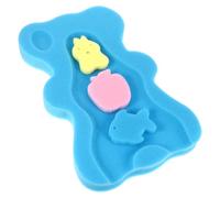 Garneck Bath Sponge Non-Slip Bath Mat Soft 4.5Cm Thick Blue Sponge Cushion for Newborns Bathing Essential