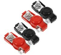 Garneck Battery Terminal Protector Caps Zinc Alloy Material 4pcs with Universal Compatibility for Positive and Negative Terminals and All-season Protection for Automotive Use and Vehicle