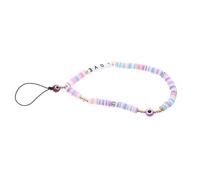 Garneck Beaded Acrylic Phone Wrist Strap Lanyard with Love Letters Phone Hanging Charm to Prevent Equipment Loss and Damage and Keychains Gift for Daughters and Girlfriends