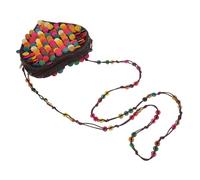Garneck Beaded Coconut Shell Purse Crossbody Bag for Women Boho Ethnic Sling Handbag with Compact Coin Wallet and Cellphone Pouch Lightweight Shoulder Tote for Travel and Everyday Use