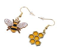 Garneck Bee Pendant Dangle Earrings for Women Stylish Honeycomb Ear Jewelry with Delicate Bee Design for Parties Birthdays and Daily Wear Cute Festival Ear Decoration