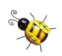 Garneck Bee Shaped Wall Hanging Ornament Iron Art Decorative Pendant Lightweight Yellow Metal Bee Decor for Living Room Indoor Space Home Wall Art