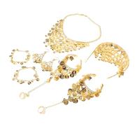 Garneck Belly Dance Accessories Dance Jewelry Photo Prop Women's Costume Ornament Costume Accessories Belly Dancer Necklace Ornament Metal Golden