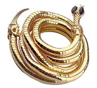 Garneck Bendable Snake Bracelet Choker Necklace for Women Flexible Bangle Cuff Jewelry for Halloween Parties Everyday Wear Unique Snake Accessory for Fashion Lovers