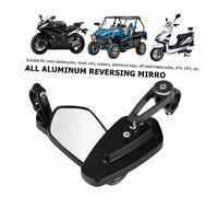 Garneck Black Aluminum Motorcycle Handlebar Rearview Mirrors Lightweight Replacement for Street Bikes Cruisers Atv Utv Easy Installation