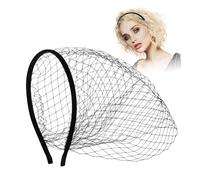 Garneck Black Mesh Veil Hairband with Birdcage Face Veil Lightweight Breathable Fascinator Headband for Weddings Tea Parties and Banquets Versatile Bridal Hair Accessory