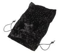 Garneck Black Pearl Velvet Drawstring Bag Small Items Bag Jewelry Pouches with Delicate Design Comfortable and Easy to Carry for Tarot Cards Storage and Craft Storage