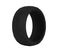 Garneck Black Silicone Finger Ring with Fish Scale Texture Slip Sports Ring for Outdoor Activities Swimming and Fishing Flexible Replacement for Wedding Bands
