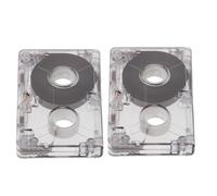 Garneck Blank Mini Capacity Audio Tape 60 Cassette Tapes Minute 2pcs Design Compact and Portable Plastic Speech Recording and Pop Music for Sessions