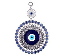 Garneck Blue Eye Hanging Decor Turkish Evil Eye Wall Ornament with Alloy and Azure Stone, Unique Chic Design for Home and Photography Prop, Vintage Style Hanging Decoration