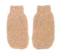 Garneck Body Scrub Gloves Bath Gloves Ramie Jute 2pcs Exfoliating Sturdy Natural Material Soft Texture, for Deep Cleansing and Smooth Skin for Shower Use