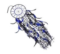 Garneck Bohemia Hand-woven Blue Dreamcatcher Pendant Wall Hanging Decor Versatile Home Ornament for Festival Party Bedroom Romantic Atmosphere Unique Boho Style Embellishment
