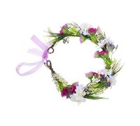 Garneck Bohemian Floral Headpiece Lightweight Boho Flower Crown Hair Accessories for Women Bridal Wedding Festival Beach Vacation Photography Props