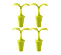 Garneck Bottle Plug Wine Stopper Leaf Shape 4pcs Portable Reusable Silicone for Opened Bottles in Restaurant Bar