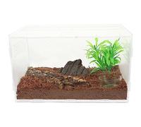 Garneck Box Terrarium Cage Acrylic Reptile with Ventilation Holes Breeding and Sturdy Design for Clown Frogs and Geckos Suitable for Small Reptile Enclosure