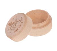 Garneck Box Tooth Box Toothbrush Cartoon Holders Tissue Toothpaste Gum Dispenser Squeegee Cute Coin Teething Squeezer Cup Tooth Container Tooth Holder Wooden