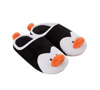 Garneck Boy Girl's Penguin Cotton Slippers Fluffy Warm Indoor Shoes for Boys and Girls for Autumn Winter Cozy Home Shoes