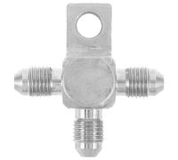 Garneck Brake Line Tee Fitting Adapter with Mount Tab Stainless Steel Precision Fitment and Quick Installation Silver Male Hose Fitting Adapter for Brake Calipers and An3 Lines