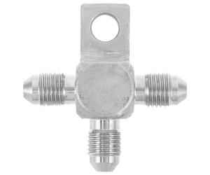 Garneck Brake Line Tee Fitting Adapter with Mount Tab Stainless Steel Precision Fitment and Quick Installation Silver Male Hose Fitting Adapter for Brake Calipers and An3 Lines