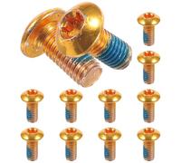 Garneck Brake Pad Screws T25 Titanium Steel 1 Box M5 X 10mm | Golden Finish, Thread Locking, High Strength, Suitable for Rear Disc Brakes, Hybrid Bikes, Wet Weather Riding, DIY