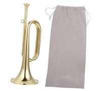 Garneck Brass Bugle Trumpet for Military Orchestra Bugle for School Band Beginner-Friendly Brass Golden Trumpet Simple Play Design