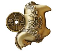 Garneck Brass Chinese Zodiac Horse Figurine 2026 Miniature Metal Horse Sculpture Lunar New Year Desk Ornament Feng Shui Wealth Symbol Prosperity Blessing Decor