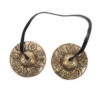 Garneck Brass Finger Cymbals Intricate Designs for Vajrayana Rituals and Relaxation, Versatile Use Excellent Sound Quality, Tibetan Meditation Chimes for Mindfulness and Style